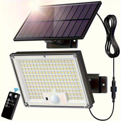 Lampi Solare cu Senzor de Mișcare 172 LED IP65 &amp;ndash; Proiector Exterior Curte/Garaj foto
