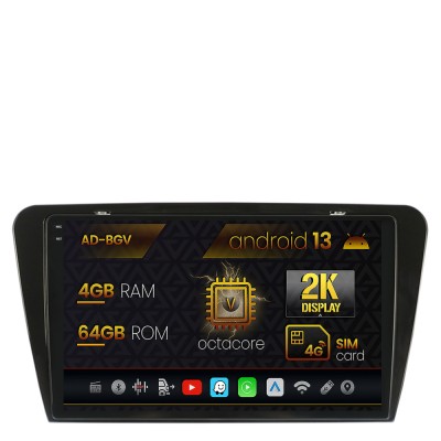 Navigatie Skoda Octavia 3 (2013-2018), Android 13, V-Octacore 4GB RAM + 64GB ROM, 10.36 Inch - AD-BGV10004+AD-BGRKIT026 foto