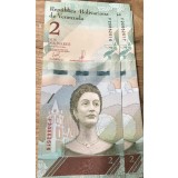 (ORIX) Venezuela 2 bolivares 2016 consecutive