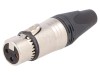 Conector XLR Mama Neutrik 3 Pini, Tip NC3FXX-EMC, Plug Mama Cablu, EMC/EMI, Zinc, 5A, 3.5-8mm Cablu