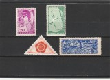 ROMANIA 1957 LP 434 AL VI-lea FESTIVAL MOSCOVA SERIE MNH