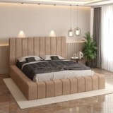 Pat Tapitat Rubin Crem Catifea Premium Livrare rapidă