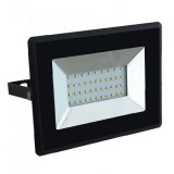 Reflector Led Smd 30w 3000k Ip65 Negru, Oem