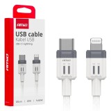 Cablu de &icirc;ncărcare USB-C - IPHONE LIGHTNING FullLINK 20W 100cm AMIO-03910