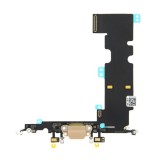 Flex Incarcare si Microfon iPhone 8 Plus, Auriu, Piesa de schimb Mufa