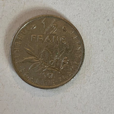 Moneda 1/2 FRANCS - 1/2 FRANCI - nichel - 1967 - Franta - KM 931.1 (111)