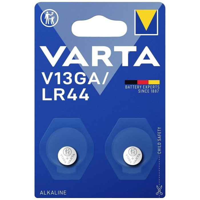 Set de 2 baterii Alkaline VARTA V13GA, Tip LR44