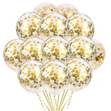 Cumpara ieftin Set 50 Baloane Transparente cu Confetti Aurii, 30cm - Aniversare, Nunta, Botez - Decoratiuni Petreceri Copii si Adulti