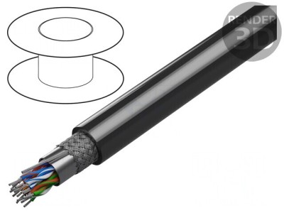 Cablu RS232/RS422 30m 8x2x24AWG Cu PVC Crom Eca foto
