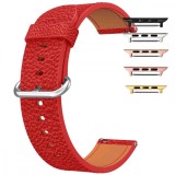 Curea piele, compatibila Apple Watch 10, 46mm,Size S, Rosu