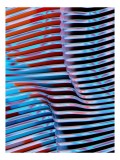 Tablou Canvas Valuri Cromatice &icirc;n &Icirc;mpletire Futuristă, 26 x 39 cm, CMCLASS