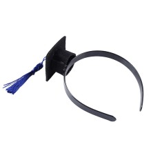 Coronita pentru absolvent, flippy, bentita cu toca, marime universala, tematica absolvire, negru-albastru