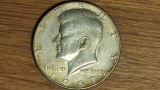 SUA - moneda de colectie istorica - Kennedy 1/2 half dollar 1967 argint -11.5gr.- frumos patinata!, America de Nord