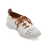 Pantofi GRYXX albi, 5306, din piele naturala