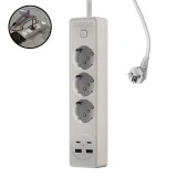 Cumpara ieftin Prelungitor JORTAN OG2203 cu 3 prize, 2 porturi USB si 2 Type C