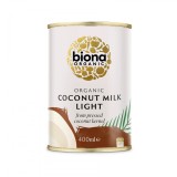 Biona Bautura Cocos Eco Light Bio, 400ml, Continut Redus Grasimi, Lapte de Cocos Organic, Vegan, Sri Lanka