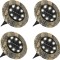 Set 4 lampi solare cu aspect de piatra cu 8 LED-uri si senzor de lumina