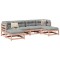 vidaXL Set canapele gradina cu perne, 6 piese, lemn masiv brad douglas