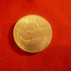Moneda 5 Lire 1954 Italia Republica ,aluminiu ,cal. F.Buna