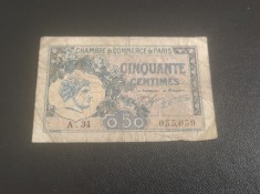 France 50 Centimes &amp;quot;Chambre de Commerce de Paris foto