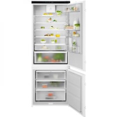 Combina frigorifica incorporabila Electrolux ENG7TE75S, No Frost, 70 cm, 376 litri, Semnal acustic, Control umiditate, Clasa E
