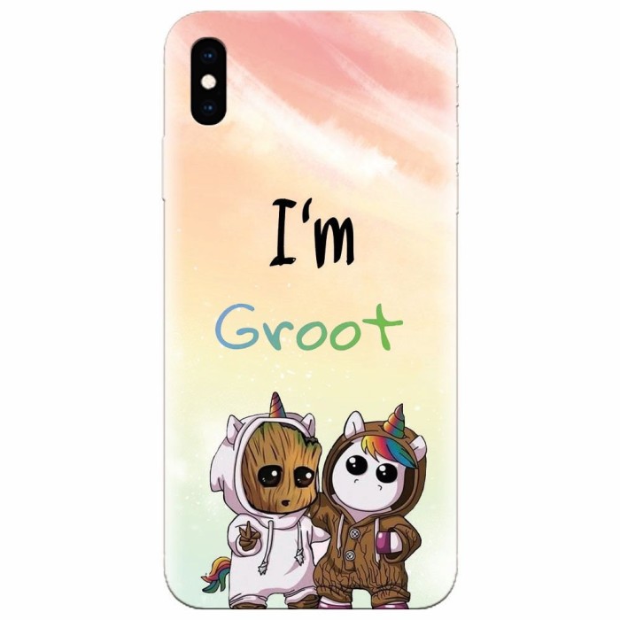 Husa silicon pentru Apple Iphone XS Max, Im Groot