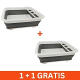Uscator pliabil, suport tacamuri si farfurii, silicon, 1+1 gratis