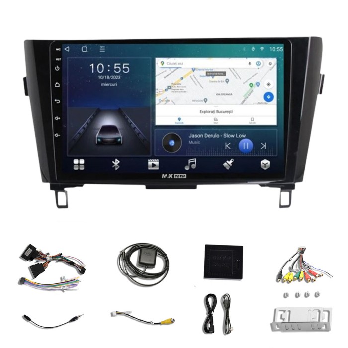 Navigatie Nissan Qashqai II / J11 / X-trail 2013 - 2021 dedicata Android 13, MaxTech&reg;, 10 inch, 2 GB
