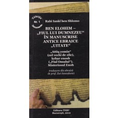 Rabi Iankl ben Shlomo - Ben Elohim-Fiul lui Dumnezeu in manuscrise antice