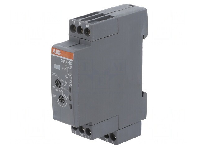 Timer DPDT 0,05s-100h 24-240VAC 24-48VDC pentru șină DIN