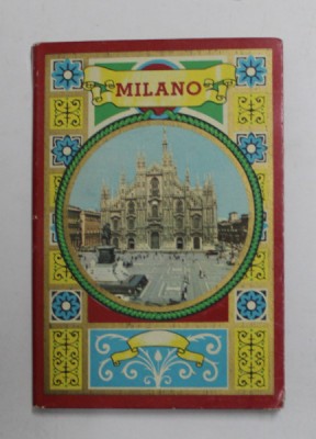 MILANO - VEDUTE COLORATE , 30 FOTOGRAFII COLOR TIP ARMONICA , PLIAN DE PREZENTARE , ANII &amp;#039;50 foto