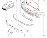 Spoiler sub bara fata Renault Kangoo 1 1998- , Original Renault 8200361349 Kft Auto, Automobile Dacia Mioveni