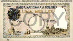 REPRODUCERI dupa PROIECTE DE BANCNOTE ROMANESTI 1921-1947 foto