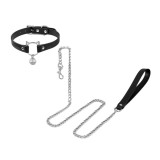 Zgarda Rosy Cat Ring with Bell Negru