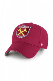 47brand șapcă din amestec de l&acirc;nă EPL West Ham United FC culoarea rosu, cu imprimeu, 47 Brand