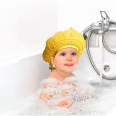 Protectie Baie Pentru Copii Impotriva Samponului, Model Coroana, Dimensiune ajustabila, Durabil, Usor de curatat