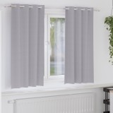 vidaXL Perdele cu perdele 2 pcs Gri metalic 175 x 140 cm Poliester