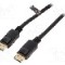 Cablu DisplayPort - DisplayPort, din ambele par&amp;#355;i, DisplayPort mufa, 3m, negru, LOGILINK - CV0121