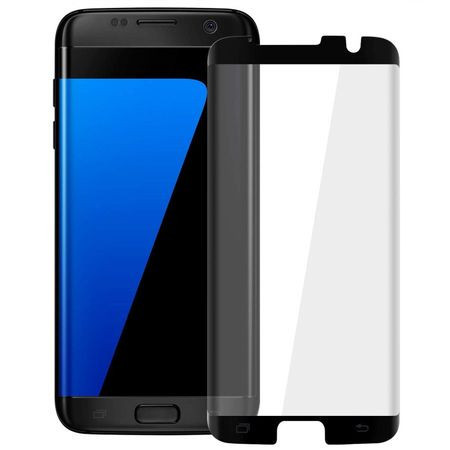 Folie de sticla, case friendly, pentru Samsung Galaxy S7 Edge, GloMax 3D Negru