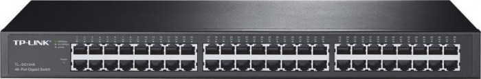 Switch tp-link tl-sg1048 48 porturi gigabit 96gbps capacity 1u 19 rackmount flow control