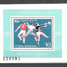 Romania.1974 C.M. de fotbal GERMANIA-Bl. ZR.507