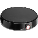 Aparat de clatite Vivax PM-1200 TB, 1200 W, Incalzire rapida, Termostat , Diametru 30 cm, Negru