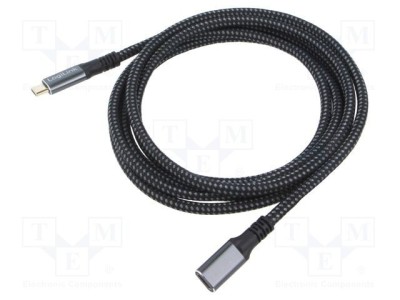 Cablu USB C LOGILINK 3.2 Gen 2 2m negru aurit foto