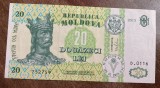 B11 - Bancnota foarte veche - Moldova - 20 leI - 2013