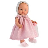 Bebelus Alex cu Rochita Roz si Biberon 36cm, Asivil