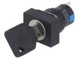 &Icirc;ntrerupător cu Cheie SPDT &Oslash;16mm 2 Pini