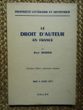 Le droit d&#039;auteur en France - Henri Desbois