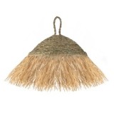Abajur Decorativ din Paie cu Frunze de Rafie &Oslash;30cm, CMCLASS