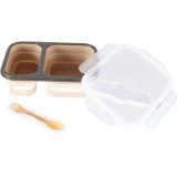 Zopa Silicone Lunch Box Large serviciu de masă pentru copii Sand Beige 21x15 cm 1 buc
