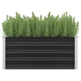 Gossi strat inaltat de gradina antracit 100x40x45 cm otel galvanizat